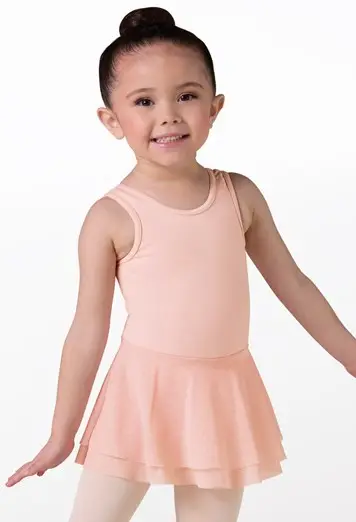 Pink Cotton Tank Dress Leotard